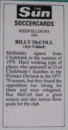 Billy Mc Coll Back