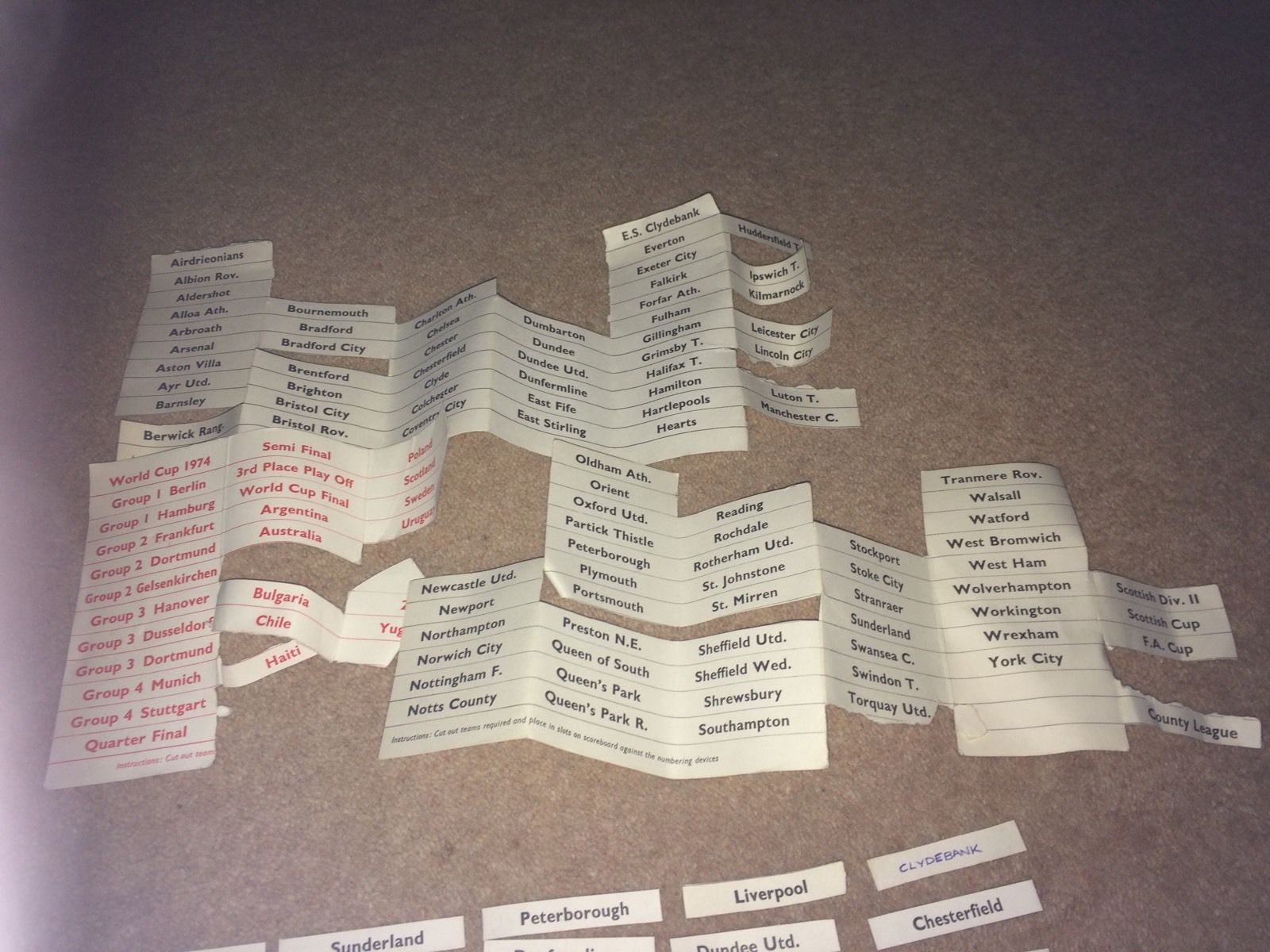 Subb Scoreboard cards